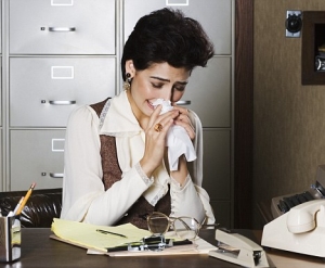 Secretary Crying in Office --- Image by © Push Pictures/Corbis
