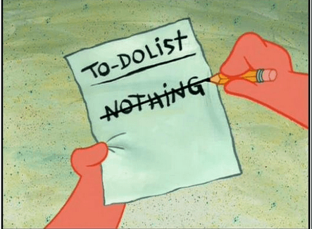 to do nothing list